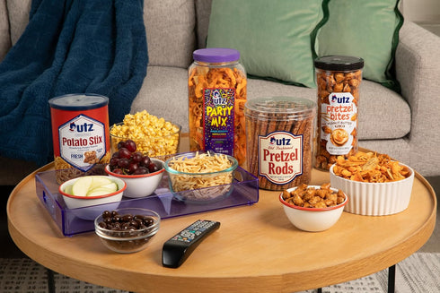 15 Oz. Utz Potato Stix, Original Canister Shoestring Potato Sticks Made from Fresh Potatoes, Crispy, Crunchy Snacks