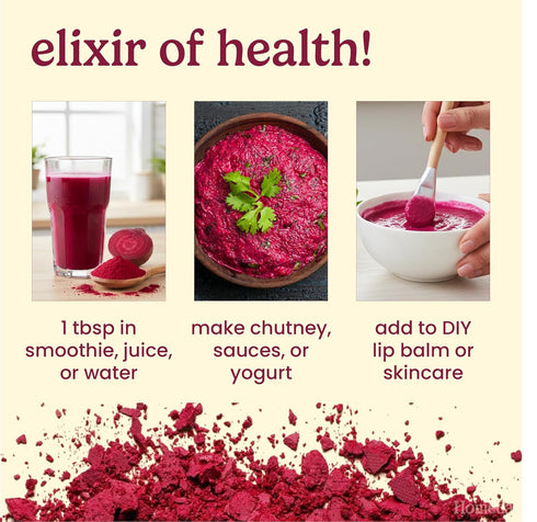 (3.5 oz) Homeda Beet Root Powder Organic | Pure Beetroot Juice Remolacha en Polvo Organico Beets | Raw Betabel Beat