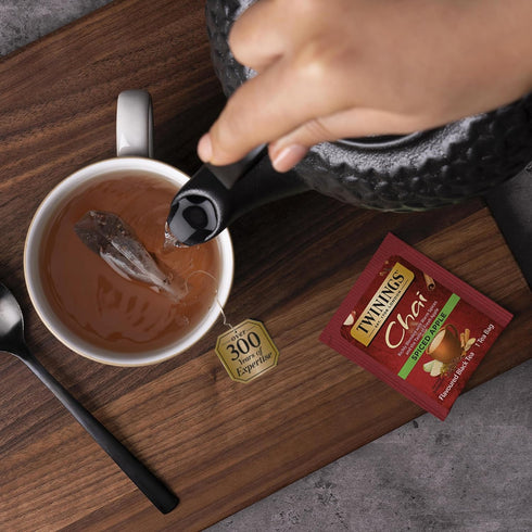 Pack (20 Count) 5 Twinings Chai Black Tea Bag Sampler Assortment, Variety Different Flavours for Tea Lovers: Her, Him
