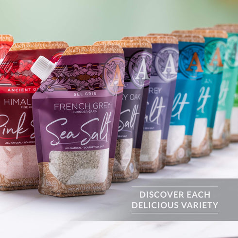 16 SALTWORKS Artisan Salt Company Alaea Red Hawaiian-style Sea Salt, Fine Grain, Pour Spout Pouch, Ounce