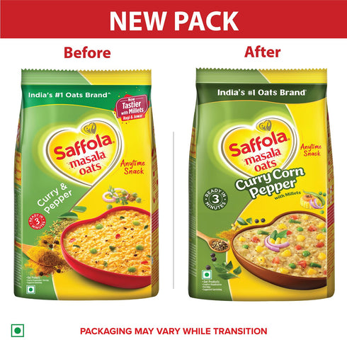 Saffola 400g Pack Maslal Oats - Curry & Pepper - -Export