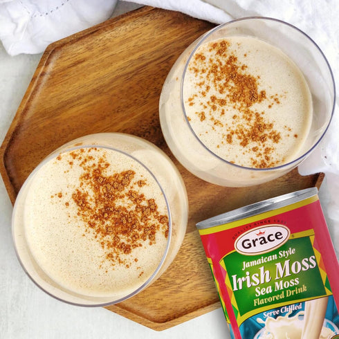 9.6oz 6 Pack Grace Jamaican Style Irish Moss Drink - - Authentic Jamaican Sea Moss Drink - Vanilla Flavored Sea Moss