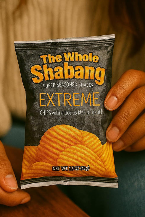 Generic Commissary Pack 12 (1.5 oz) The Whole Shabang Chips by Moon Lodge Bold Extreme Flavor Whole Shabang Potato