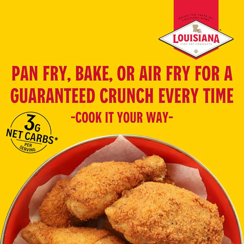5 oz, Pack 6 Louisiana Fish Fry Products Classic Fried Chicken Keto Seasoned Coating Mix of Bake, Deep Fry, & For Use