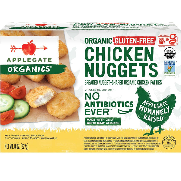 Applegate Organic Gluten-Free Chicken Nuggets, 8oz (Frozen)
