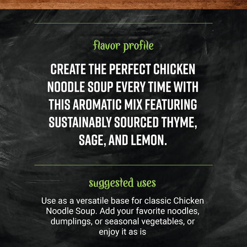 4.23 oz Frontier Co-op Chicken Noodle Soup Mix, - Savory Blend for Soups, Vegetables, and Dumplings