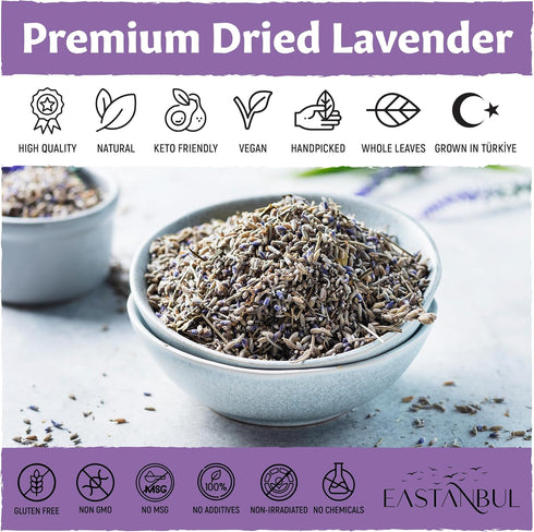 Dried Lavender Flowers, 1.4oz Culinary Buds, Edible Lavender for Cooking, Tea, Baking & More