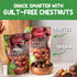 Pack 24 3.5oz Galil Organic Roasted Chestnuts of Shelled & Ready to Eat Chestnuts - Gluten Free, Vegan, Organic