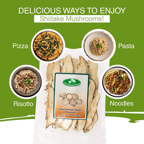 (MUSI1) 1 OZ Mushroom House Dried Shiitake Mushroom Slices
