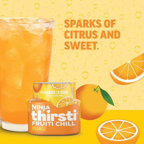 Pack, 17, 12oz 3 Pack, WCFV4 Ninja Thirsti Flavored Water Drops, FRUITI CHILL Variety Bold Fruit Flavor, Sparkling