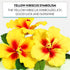 3 Count Global Sugar Art Hibiscus Sugar Cake Flowers, Yellow with Red, with Leaves by Chef Alan Tetreault