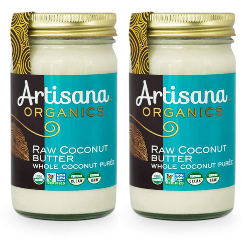 (2 Pack (14oz)) Artisana Organics Raw Coconut Butter USDA Organic, Non-GMO, Gluten-Free & Keto, No Sugar Added, Paleo