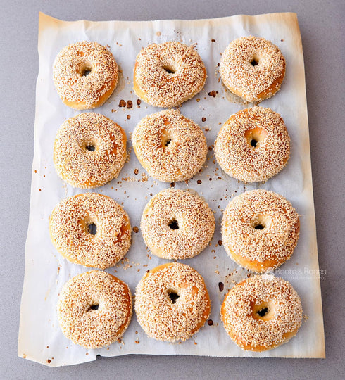 RawJoy Pack 12 Fresh New York Classic Sesame Bagel by | Delicious Fresh Sesame Bagel