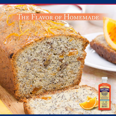 Happy Home Natural Orange Flavoring, Non-alcoholic, Certified Kosher, 7 oz
