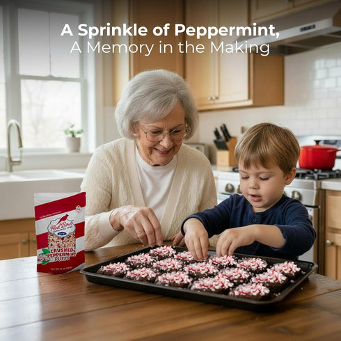 46 oz 3 lb Red Bird Peppermint Puffs Bag and Red Bird Crushed Peppermint Candy Tub Bundle, Gluten-Free Kosher Candy