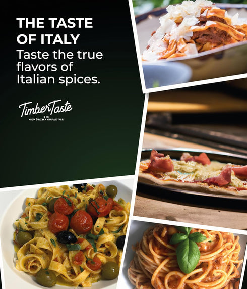 Set 5 Set TIMBER TASTE Italian Spice Gift for Women - Gourmet Italian Seasoning Blends from Italy | Artisan Basket