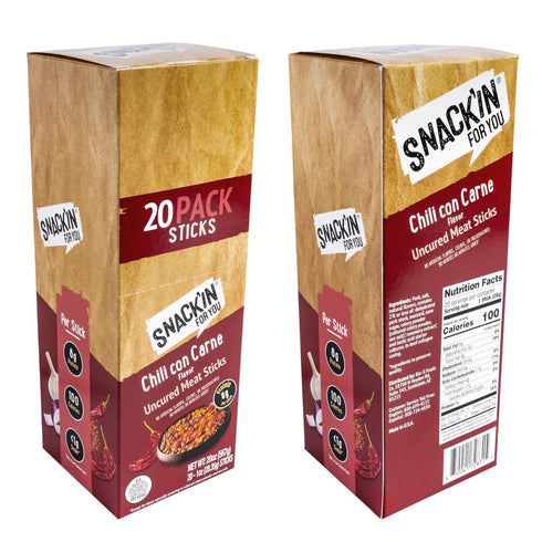 Snack'in For You Chili Con Carne Meat Sticks - Delicious Snack