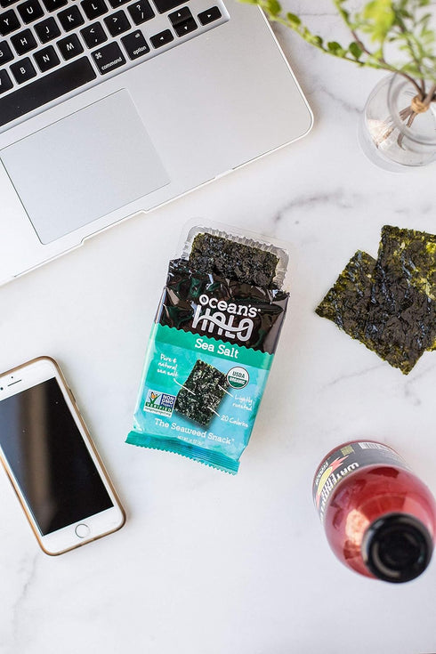 1 12 Ocean's Halo Seaweed Snacks (Sea Salt) case of Unit Trays