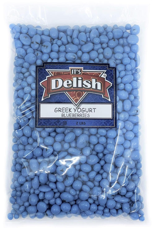 1 lb Greek Yogurt Covered Blueberries by It's Delish, Bulk Bag Scrumptious & Nutritious Yogurt Coated Dried Blueberries
