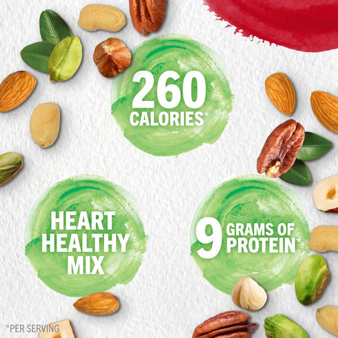 1.5 oz, 18 Count PLANTERS NUT-rition Heart Healthy Nut Mix, Snack Mix