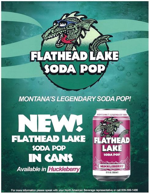(24 Pack) Flathead Lake Soda Pop (Huckleberry Cans)