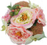 8" (1, Artificial Mix Roses Hydrangeas Orchids Wedding Bouquet Centerpiece Pink)
