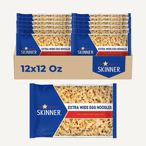 Skinner Extra Wide Egg Noodle Pasta, 12 Pack (12 oz Each) Pantry