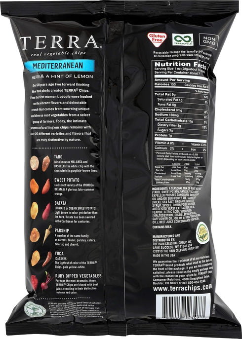 6.8 oz TERRA Vegetable Chips, Mediterranean Herbs and a Hint of Lemon