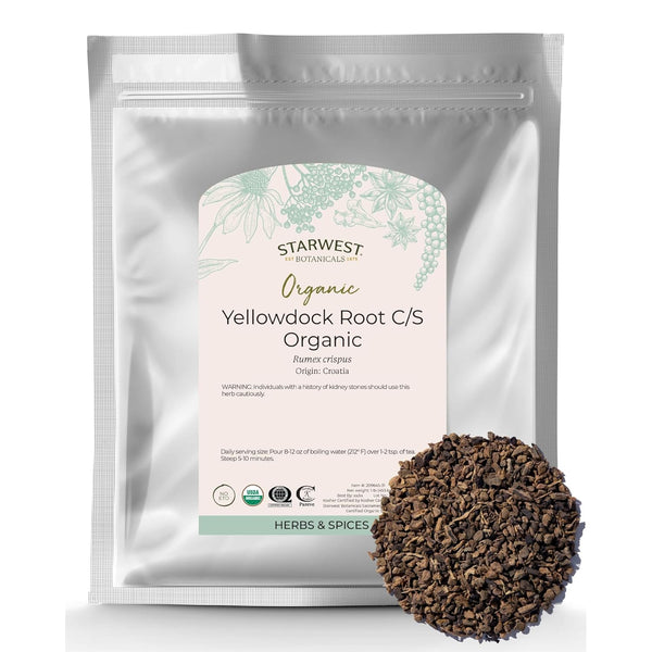 Starwest Botanicals Organic Yellowdock Root - Dried Loose Leaf Herb for Tea