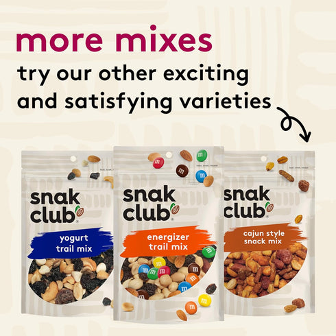 24 oz Snak Club Sweet and Salty Trail Mix with Peanuts, Butter Toffee Peanuts, M&M'S Chocolate Candies, Toasted Corn