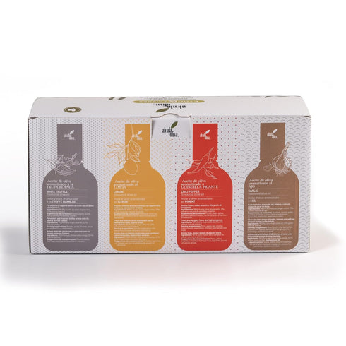 GROTAMINARDA 4 8.5 oz 4 Pack 1 FLAVOURED OLIVE OIL GIFT BOX | EVOO & FRIENDS | x fl | VARIETIES |