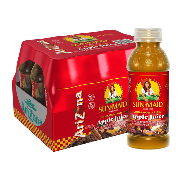 AriZona Cinnamon Raisin Apple Juice, Made with Sun-Maid Raisin Juice, 100% Fruit