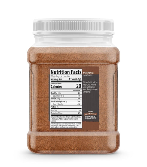 22/24% (16 Birch & Meadow Natural High Fat Cocoa Powder, Non-Alkalized, Cocoa Butter, Baking Ounce)