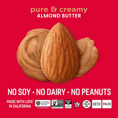 16oz Octonuts Dry Roasted Pure Almond Nut Butter - Pure Creamy Nut Butter - Gluten Free, Vegan, Kosher, Paleo, Non-GMO