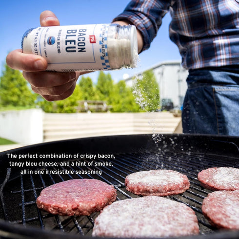 PS Seasoning Bacon Bleu Burger Seasoning, Hamburger Seasoning for Grilling, Meat Blend with Bacon, Blue Cheese