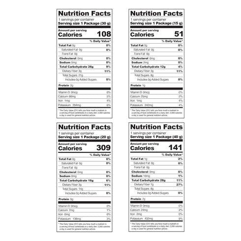 Naturallys 100% Packs 6 Freeze-Dried Fruit, All Natural Crispy Fruits, No Sugar Added, Non GDO, Kosher, Dehydrated