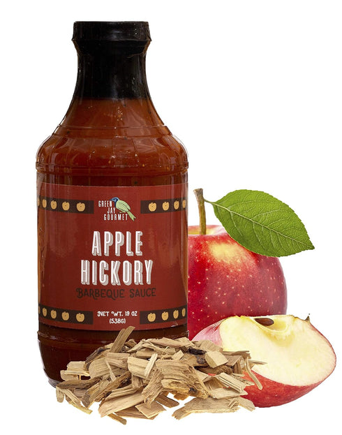 Green Jay Gourmet BBQ Sauce, Apple Hickory, 19 oz, All-Natural Barbecue Sauce with Apples & Spices