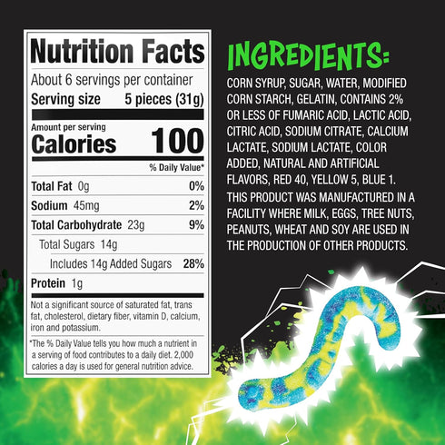 6.3 Trolli Electric Crawlers Candy, Ounce Bag