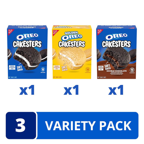 Pack, 3-5 Count Packs (15 Packs, 5 OREO Cakesters Soft Snack Cakes Variety Total Snack Per Flavor)