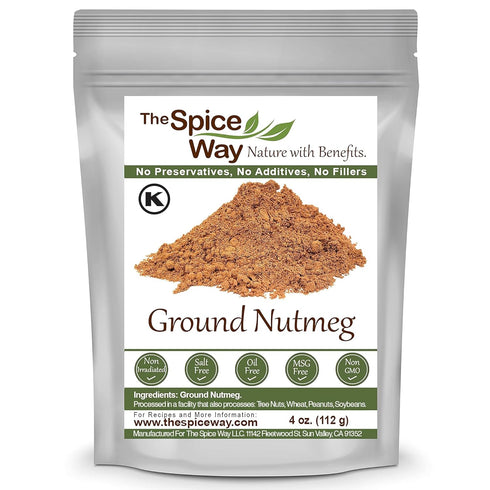 The Spice Way 4 oz Ground Nutmeg - Premium Powder in Resealable Bag