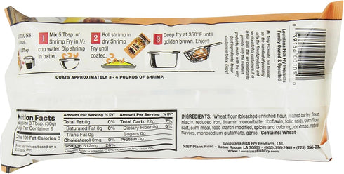 10-Ounce (Pack 12) Louisiana Fish Fry Products Shrimp Fry, Bags