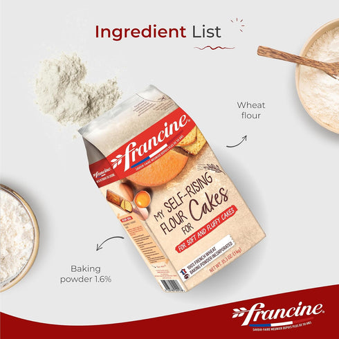 Francine 1kg Farine de Ble Pour Gateaux - French Imported Cake Flour Mix