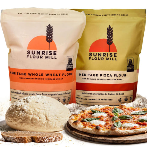 Sunrise Flour Mill Heritage Organic Whole Wheat Flour & Pizza Flour (80