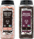 Soeos Himalayan Pink Salt 39 oz + Whole Black Peppercorns 18 oz - Kosher Bulk Spice Seasoning Set for Cooking