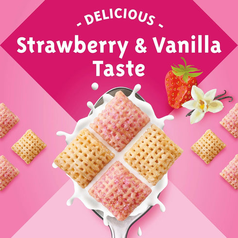 12.4 oz Strawberry Vanilla Chex Cereal, Gluten Free Breakfast Cereal, Made with Whole Grain