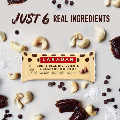 Larabar Chocolate Chip Cookie Dough - Gluten Free Fruit & Nut Bar, 16 Ct