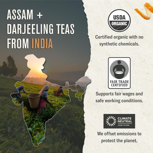 18 Numi Organic Breakfast Blend Tea | Black Tea Bags | Assam, Ceylon & Darjeeling Black Teas | Caffeinated