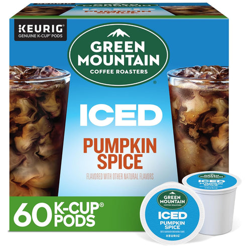 Green Mountain Coffee Roasters ICED Pumpkin Spice, Single Serve Keurig K-Cup Pods,