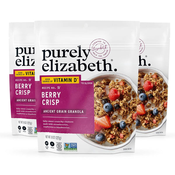 Purely Elizabeth Berry Crisp Granola wit Vitamin D, Made with Organic Oats