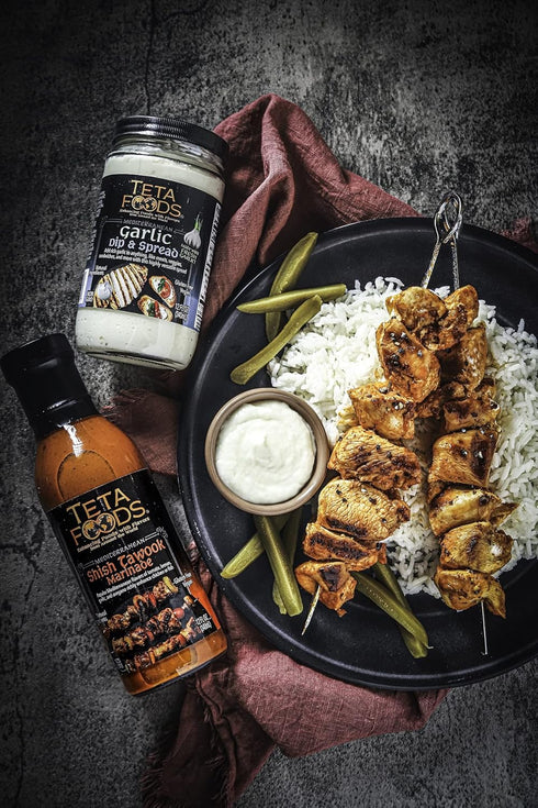 (1 1 Teta Foods Assorted Selection of Middle Eastern Garlic Sauce and Shish Tawook Marinade Garlic, Tawook)